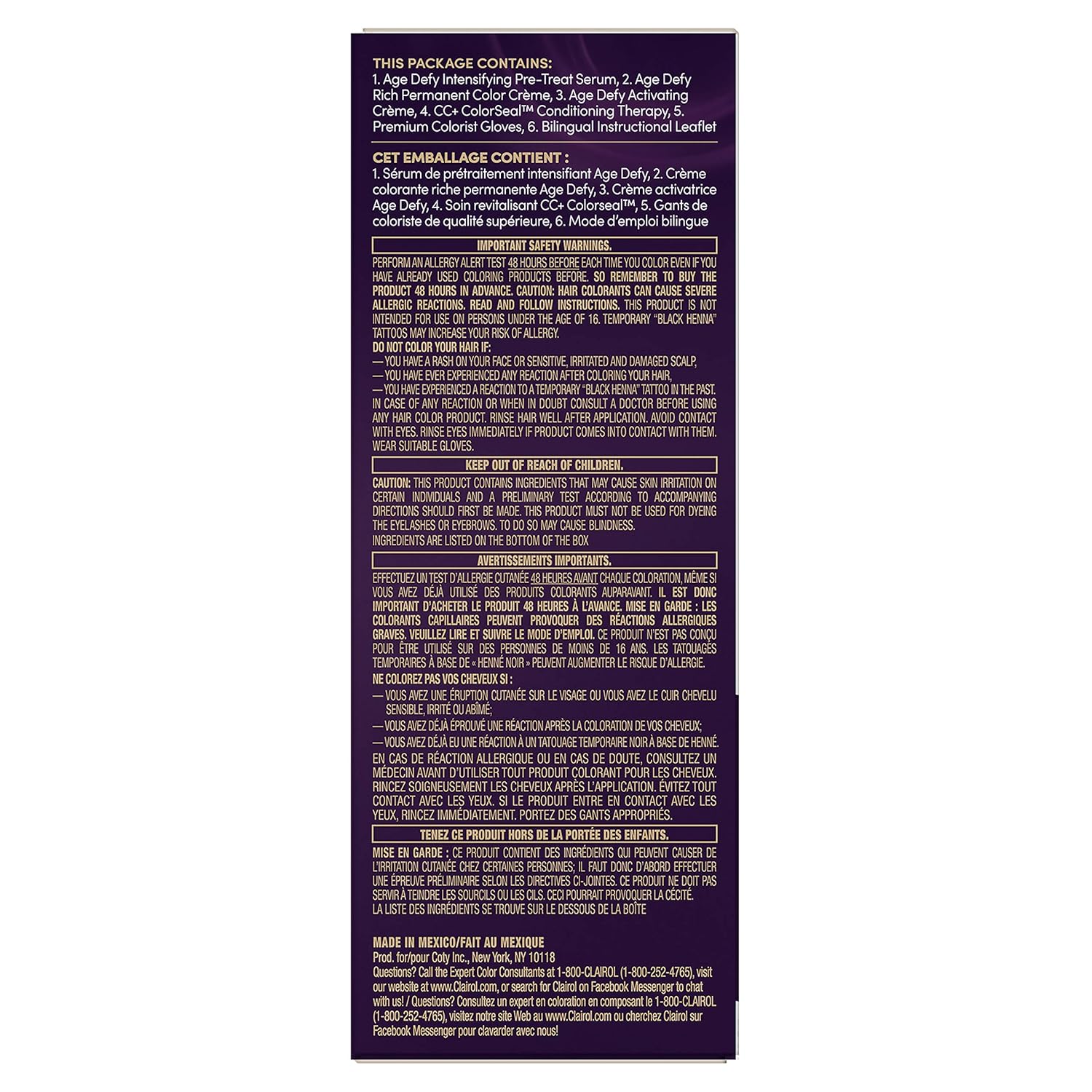 Clairol Age Defy Permanent Hair Dye, 5 Medium Brown Hair Color, 1 Count : Everything Else