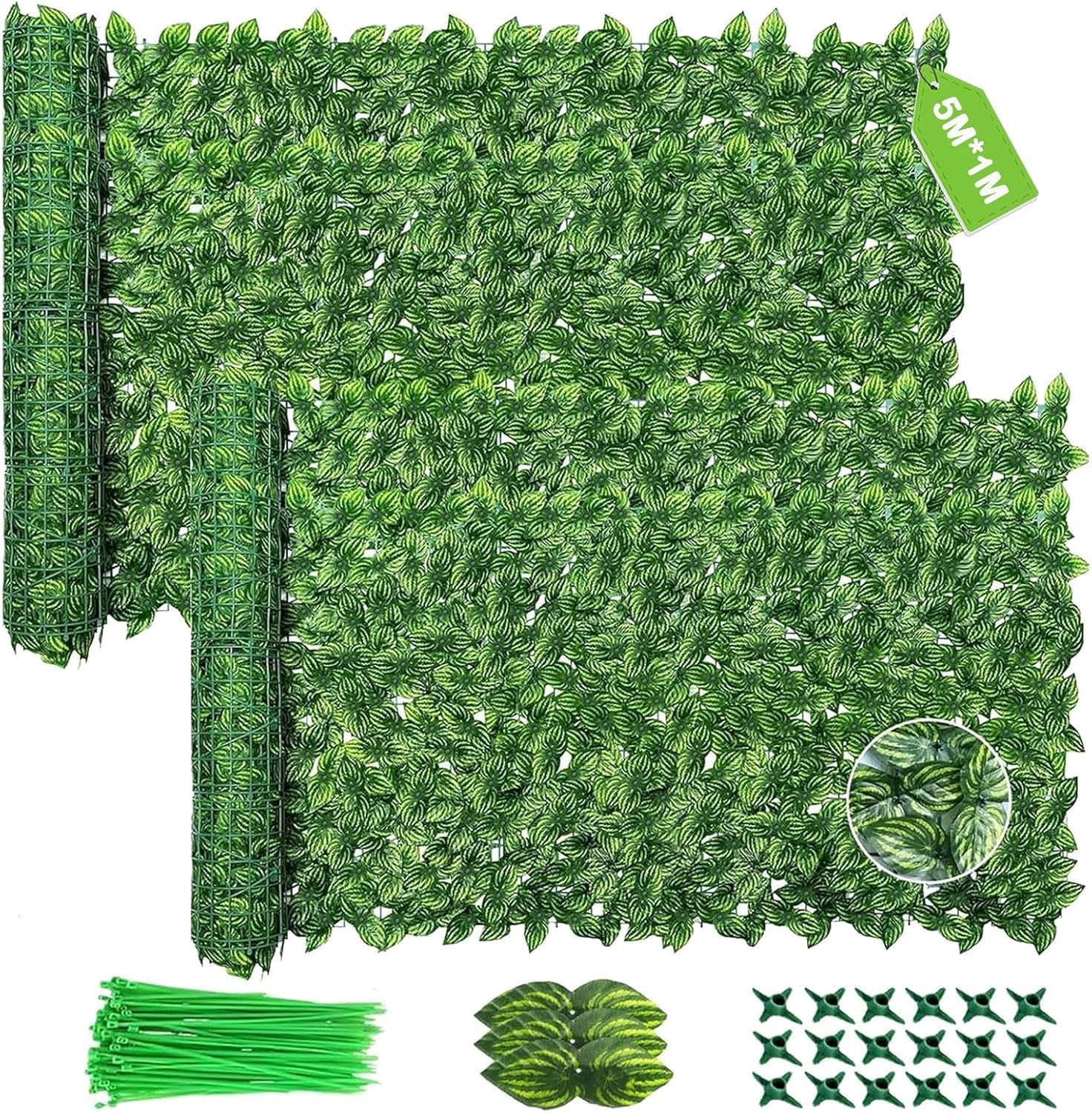 Efeu Sichtschutz Mit 100 Kabelbinder Balkon Sichtschutz,Uv-Schutz