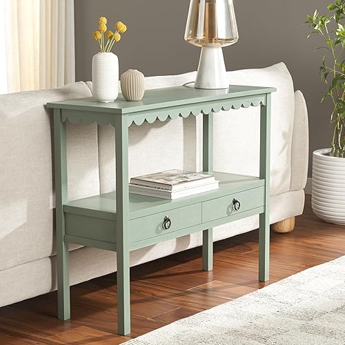 SAFAVIEH Home Collection Haven Sage Lower 2 Lower Drawer Console