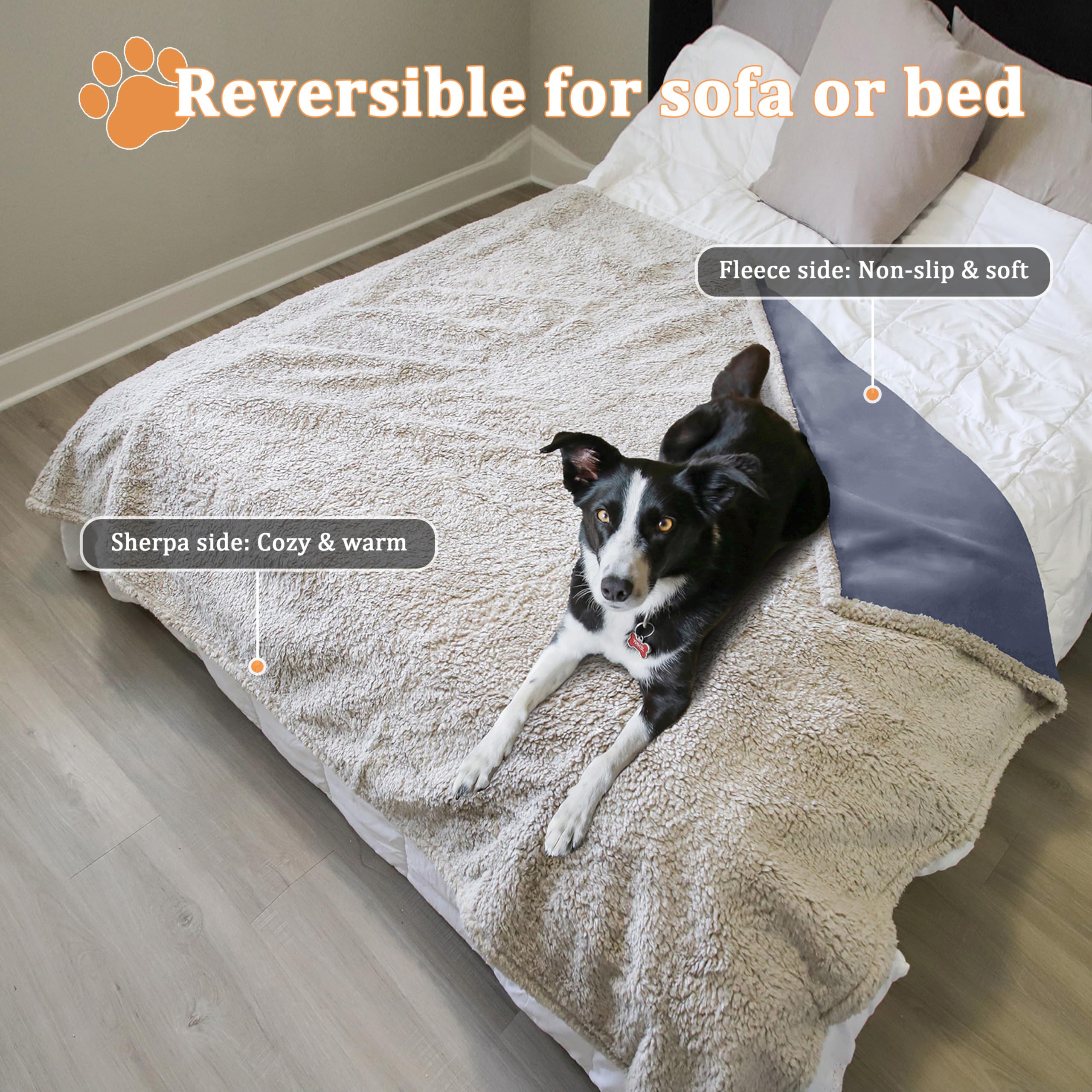 Kritter Planet Waterdichte hondendeken, urinedichte huisdierdeken voor bankbed, puppy's katten, fleece, sherpa-deken, autostoel, beschermer, cover, vloeistofdichte deken voor grote honden, 150 x 120 Kritter Planet Waterdichte hondendeken, urinedichte huisdierdeken voor bankbed, puppy's katten, fleece, sherpa-deken, autostoel, beschermer, cover, vloeistofdichte deken voor grote honden, 150 x 120
