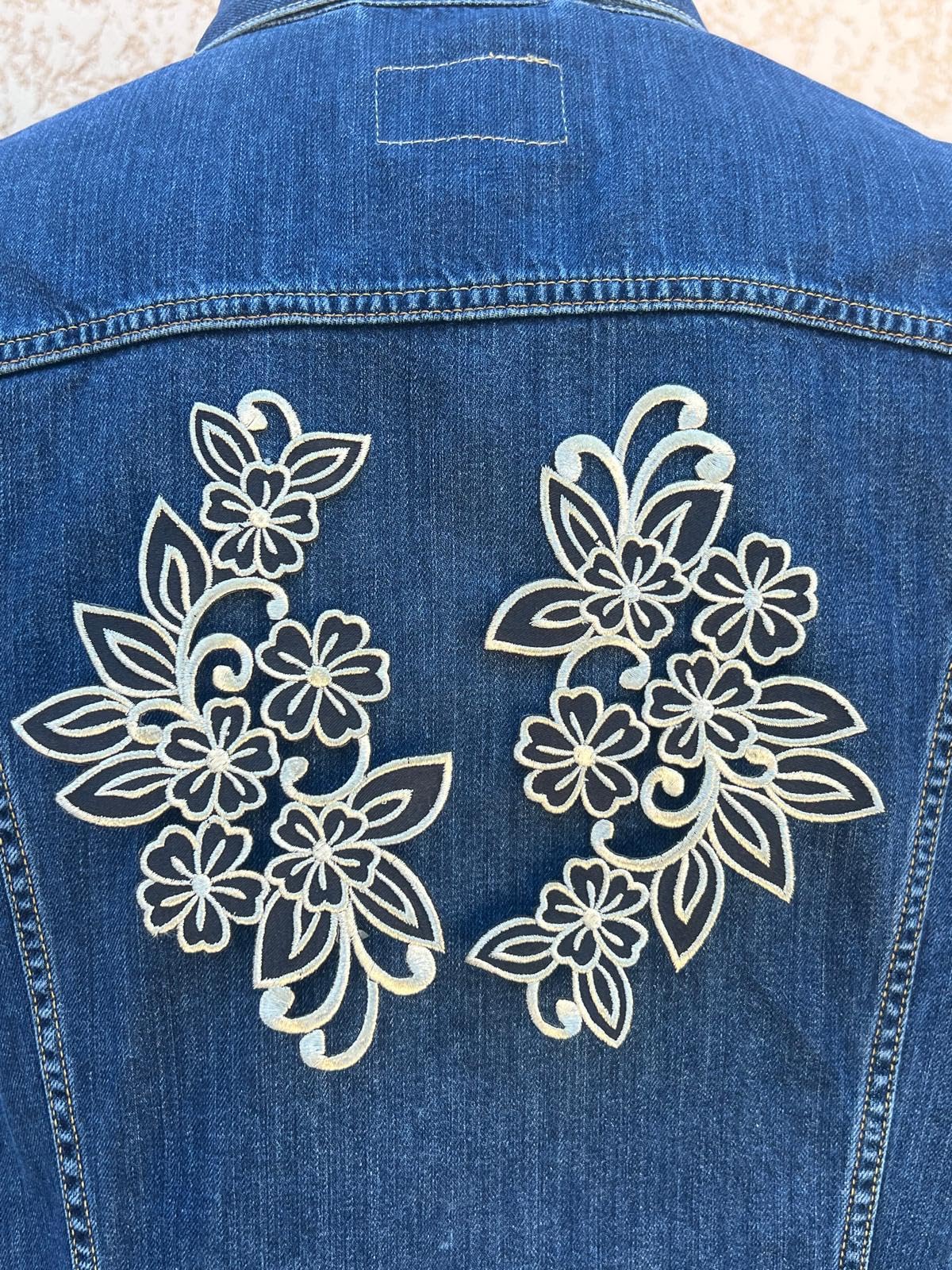 Toppe termoadesive fiori Applique fiori applicazioni 11 x 2,2 cm