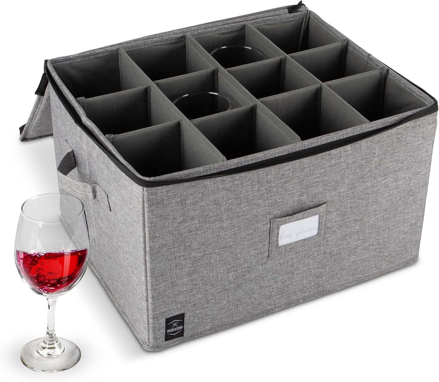 Unison Kitchen Wine Glass Storage Box with 12 Grids China