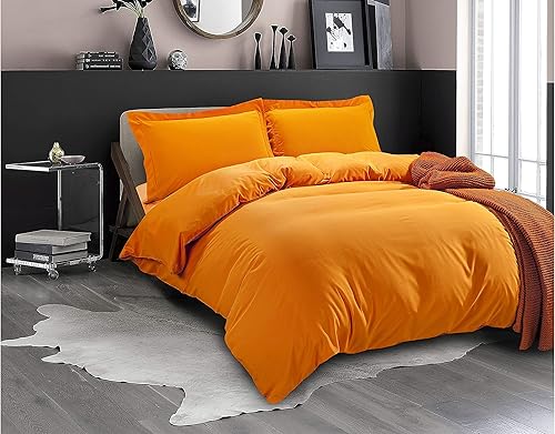 Miniatura 5 de Juego de funda de edredón de 4 piezas con cierre de botón, 100% algodón, bolsillo profundo de 18 pulgadas, juego de funda de edredón refrescante de