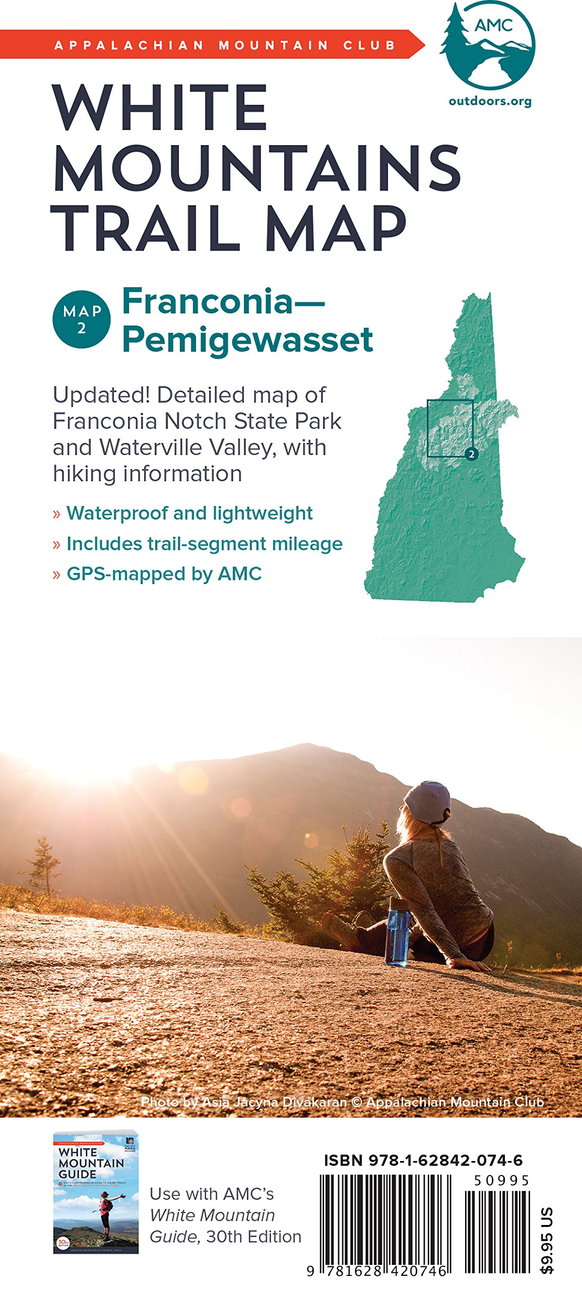 AMC White Mountains Trail Map 2: Franconia–Pemigewasset (Appalachian Mountain Club White Mountain Trail Maps)
