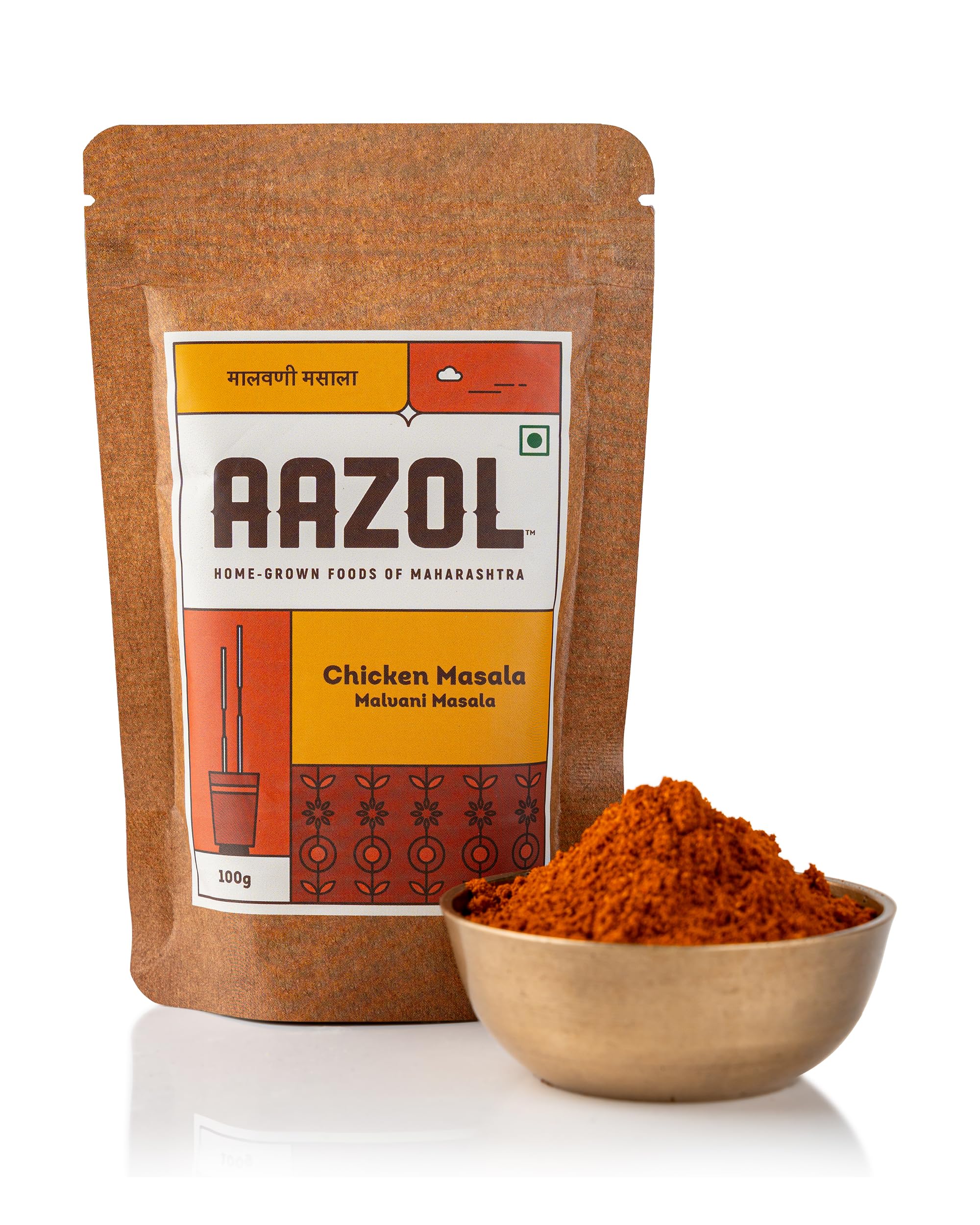 Chicken Masala: Malvani Masala - 100g | Authentic Masala Powder | NO Adulteration | Hand Pounded | Spicy & Peppery