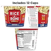Vista 4 de Rice-A-Roni Tazas, sabor a pollo, 1.97 onzas, paquete de 12 tazas