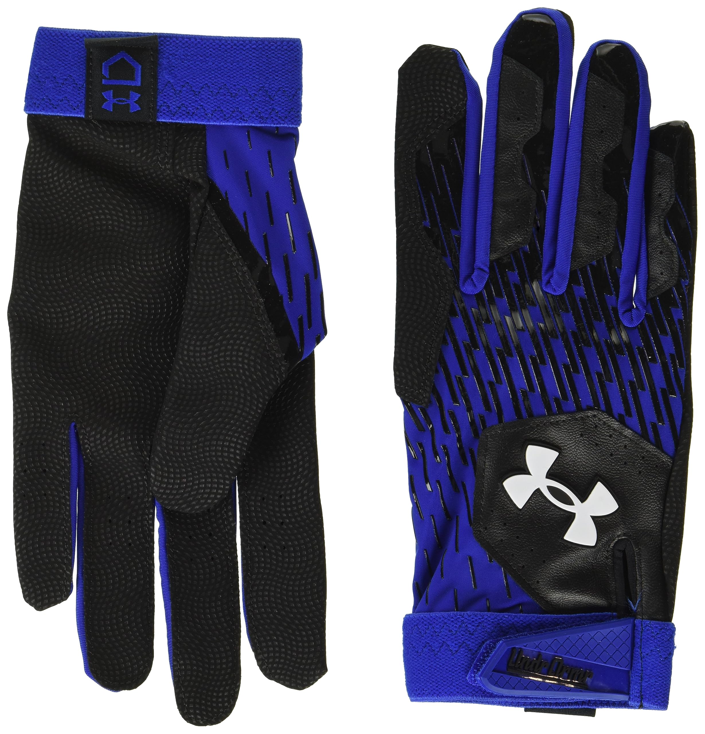 Under Armour Mens Clean Up Baseball Gloves, (002) Black/Royal/White, S — image 1