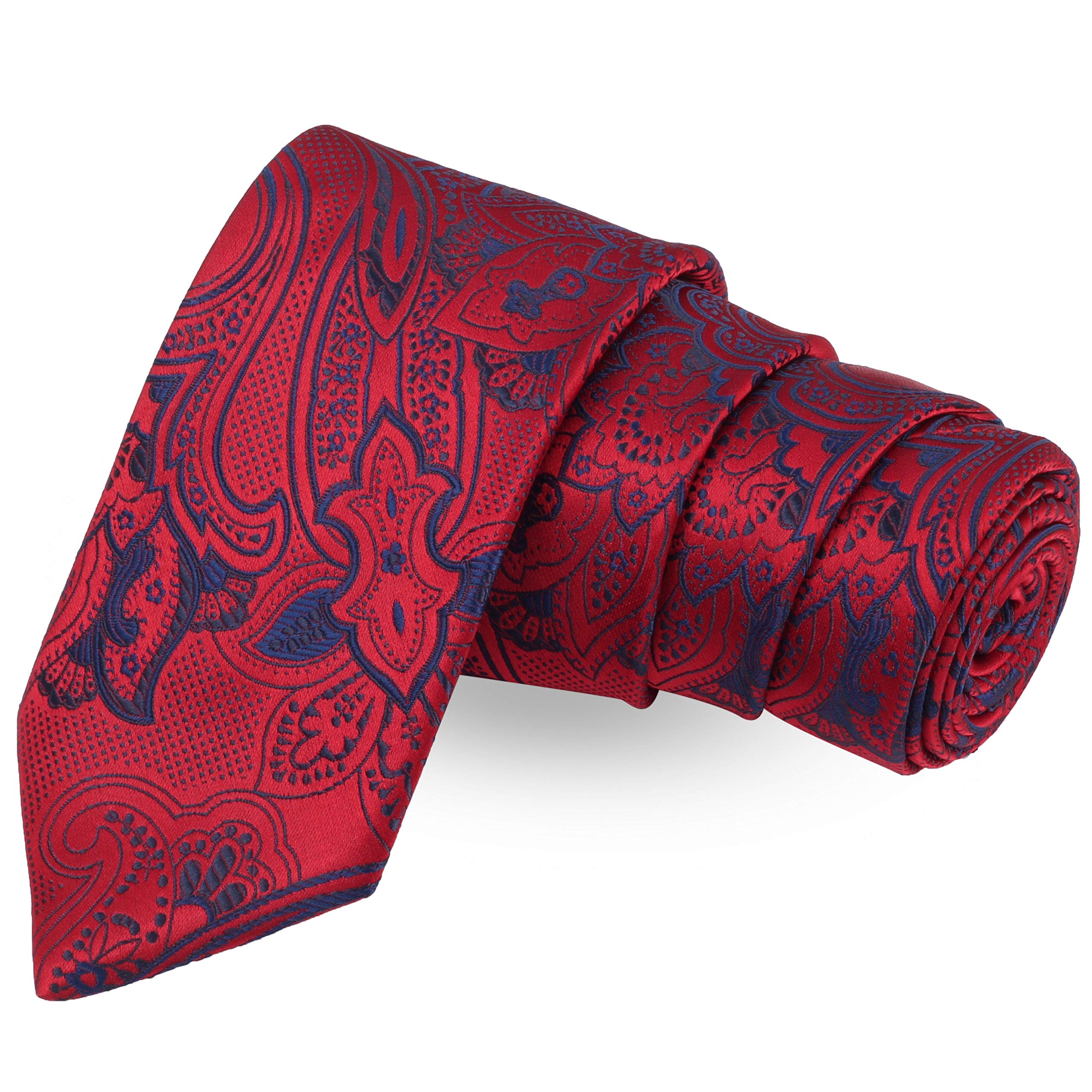 peluche The Crimson Styled Red Colored Microfiber Necktie For Men-picture-10