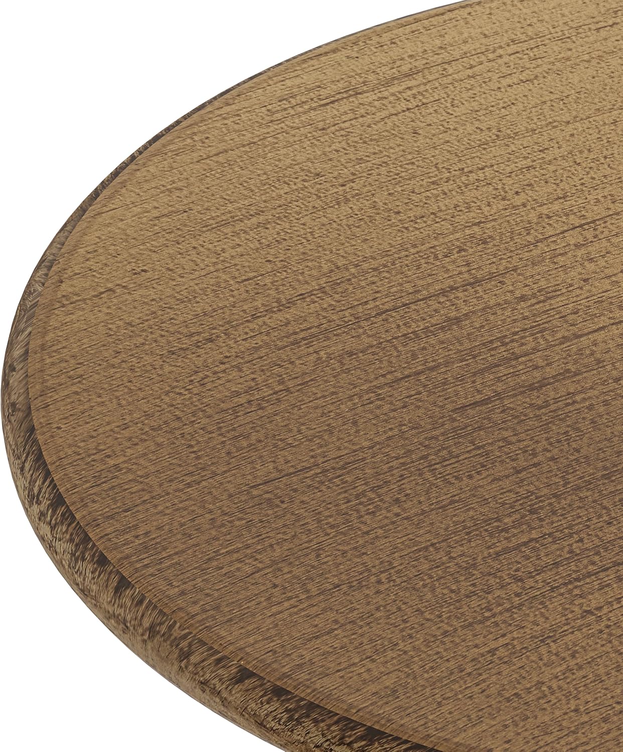 Small Round Metal Side Table, Lightweight Decorative Drink Table with Vintage Roman Column, Retro Distressed Accent Table for Living Room, Bedroom, Corners (2, Bronze)