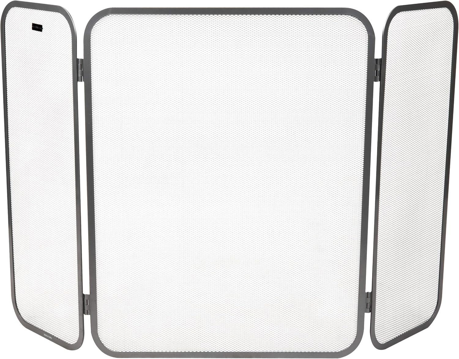 Mind Reader FIRESCREEN-BLK 3 Panel Fire Place Screen Door Panel with Double Bar Black Finish, Black: Home & Kitchen