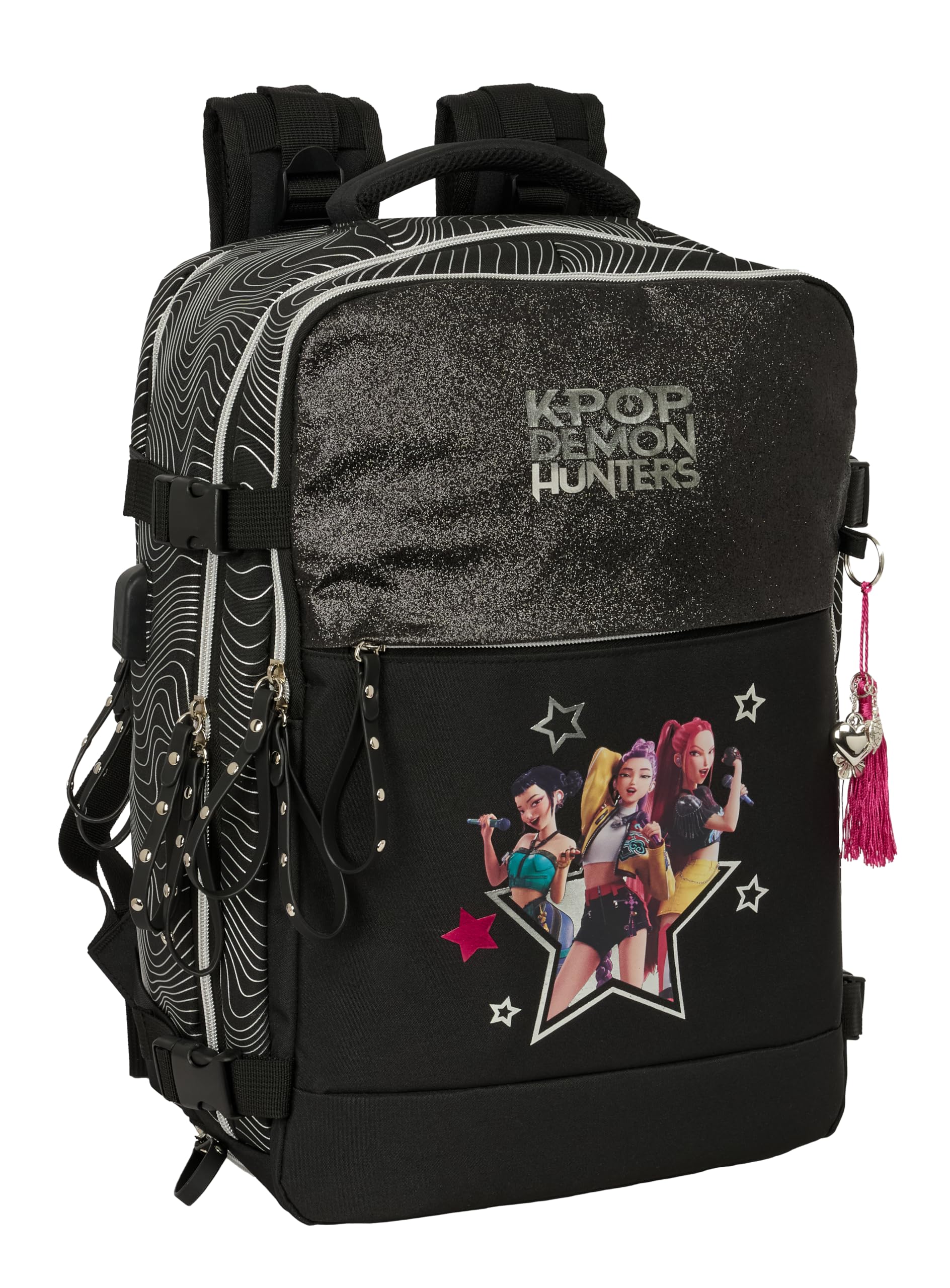 K-POP Demon Hunters - ENERGY - Travel Backpack in Cabin, for 15.6 inch Laptop, Ideal for Young People of Different Ages, Comfortable and Versatile, Resistance, 29 x 19 x 44 cm