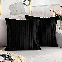 Vista 27 de UGASA - Fundas de almohada decorativas de terciopelo suave y sólidas de Navidad para sala de estar/sofá, 16 x 16 pulgadas, 2 unidades, color burdeos