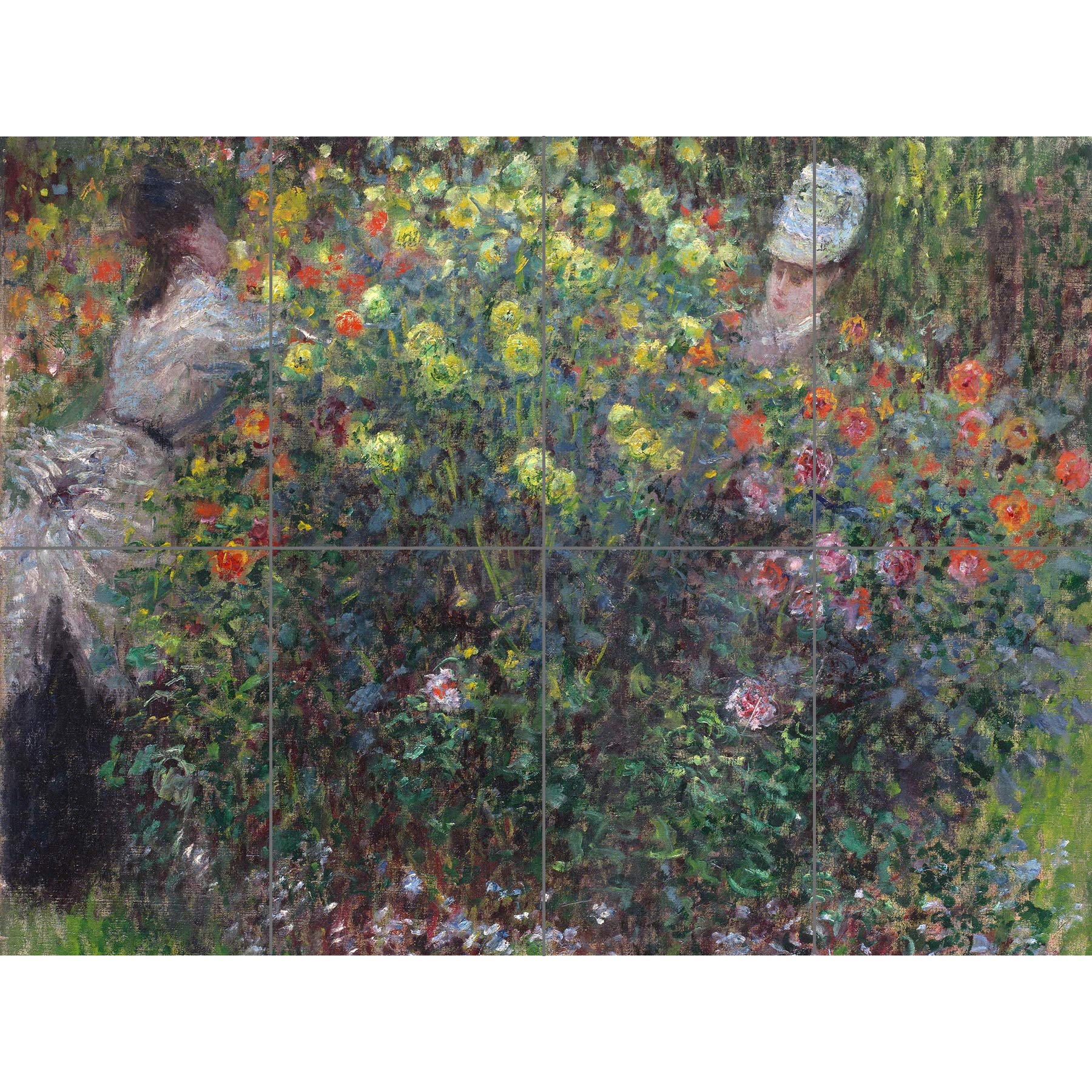 Artery8 Claude Monet Ladies In Flowers XL Giant Panel Poster (8 Sections)