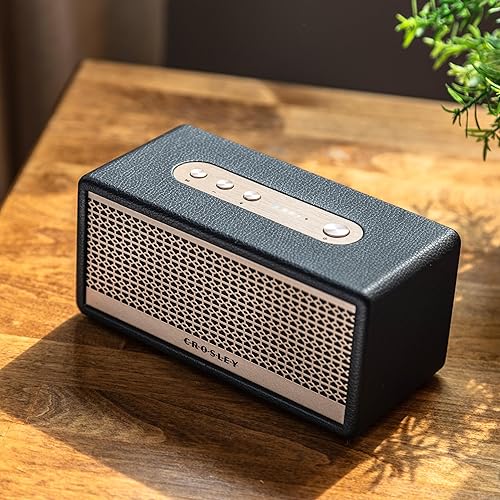 Miniatura 7 de Crosley CR3113A-BK Montero - Altavoz Bluetooth recargable portátil pequeño, color negro