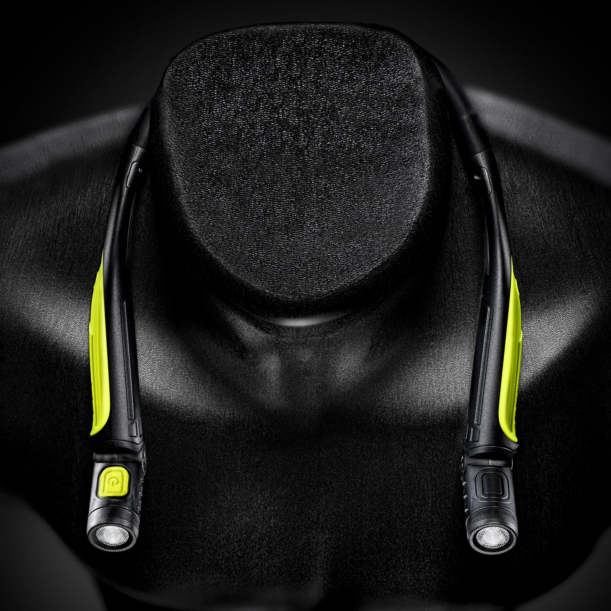Unilite NL-350R Lampe tour de cou rechargeable par USB | 350 lumens | Grand angle de 120 degrés | 2 à 10 heures d'autonomie | Portée du faisceau de 45 m | IP54/IK07