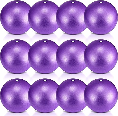 Hungdao 12 piezas de mini pelota de ejercicio de pilates de 9 pulgadas para yoga, aula, entrenamiento, bola de núcleo, bola de barra para