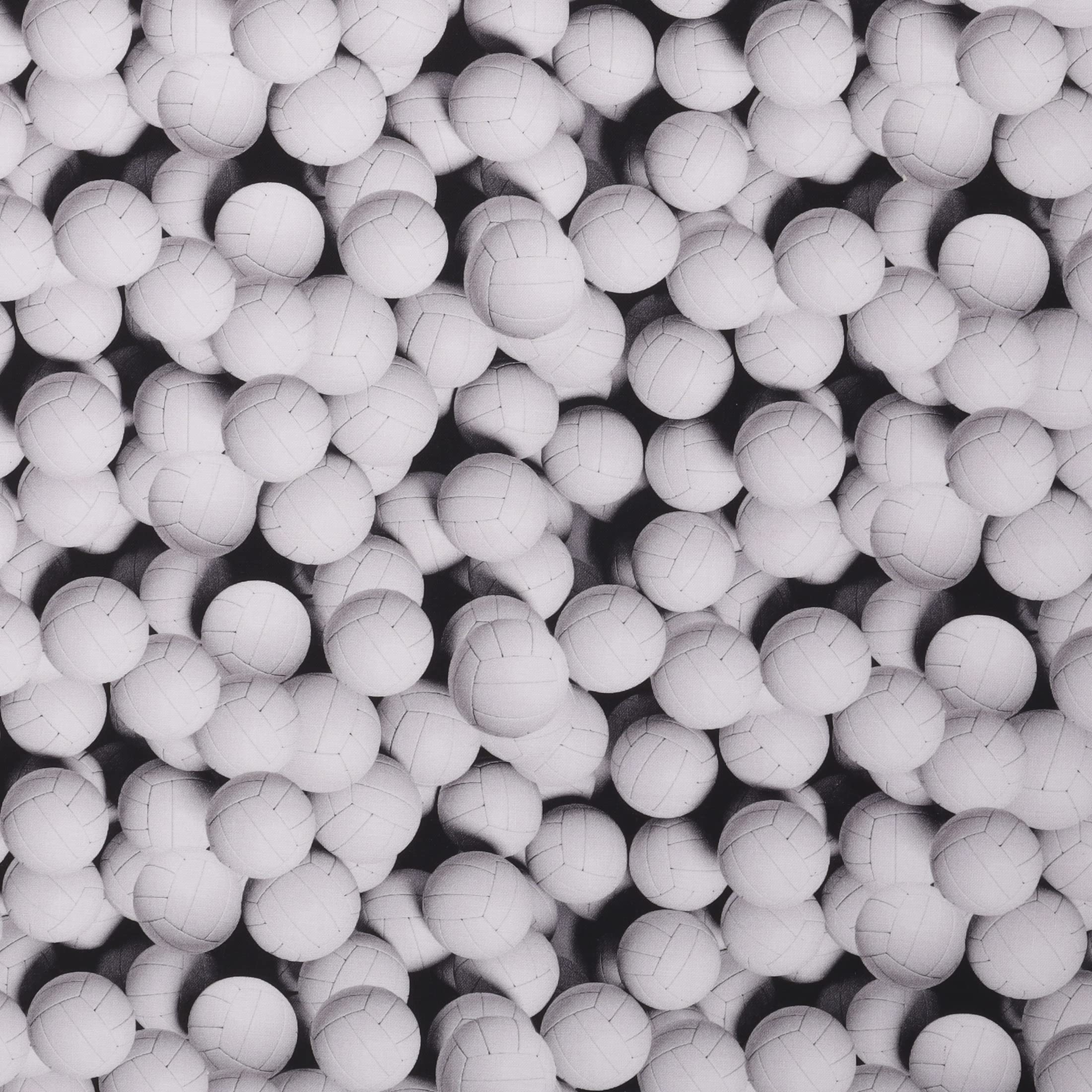 MOOK FABRICSCotton Sports Volleyballs, White Cut by The yard