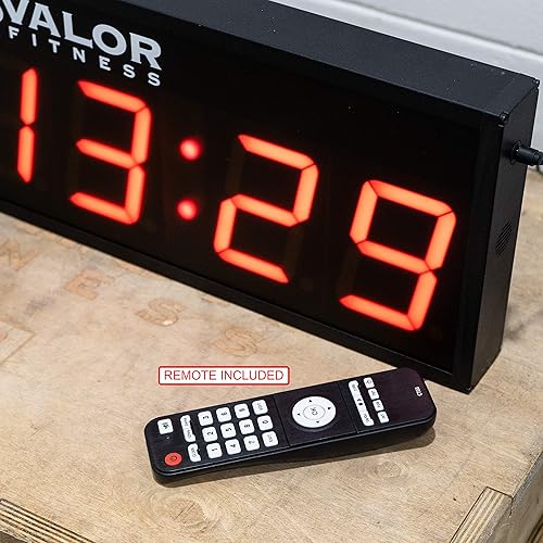 Miniatura 2 de Valor Fitness ST-24 Temporizador de entrenamiento digital con control remoto para entrenamiento de intervalos en gimnasios comerciales, de caja o de