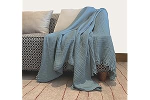 Organic Cotton Outdoor Throw Blanket (60"x80") for Cozy Comfort
