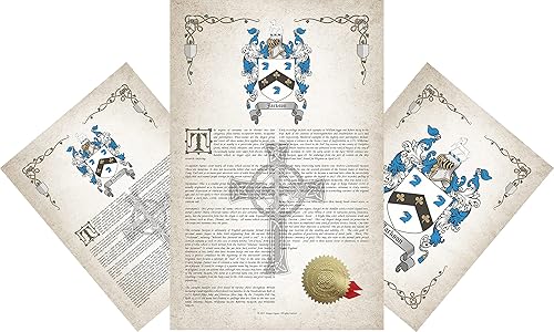 Mr Sweets Reaks Coat of Arms, Family Crest & History Combo Print - Surname Origin ScotlandScottish