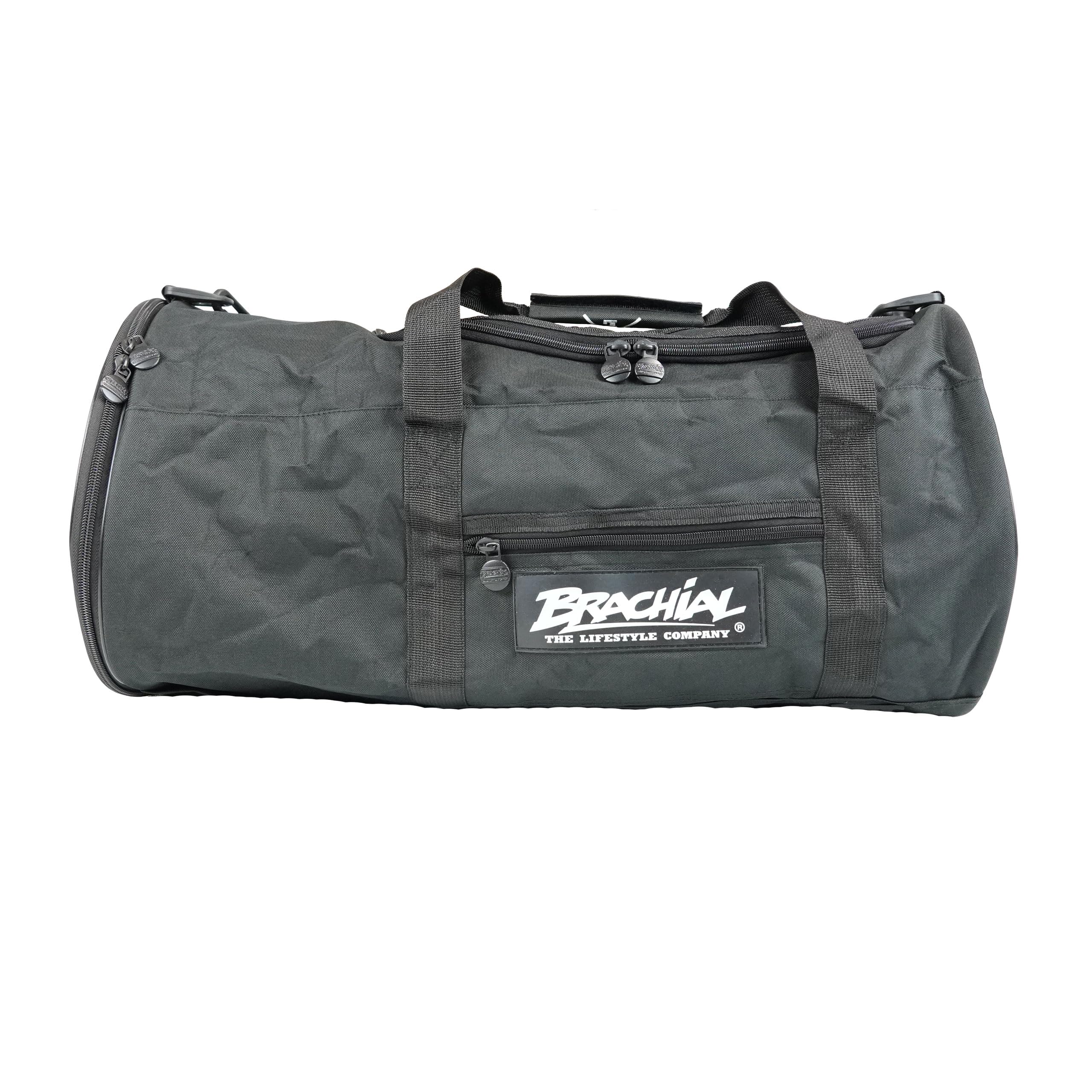 Brachial Premium Herren Sporttasche Travel Schwarz Wasserabweisend mit Schuhfach - Reisetasche Dufflebag Fitnessstudio