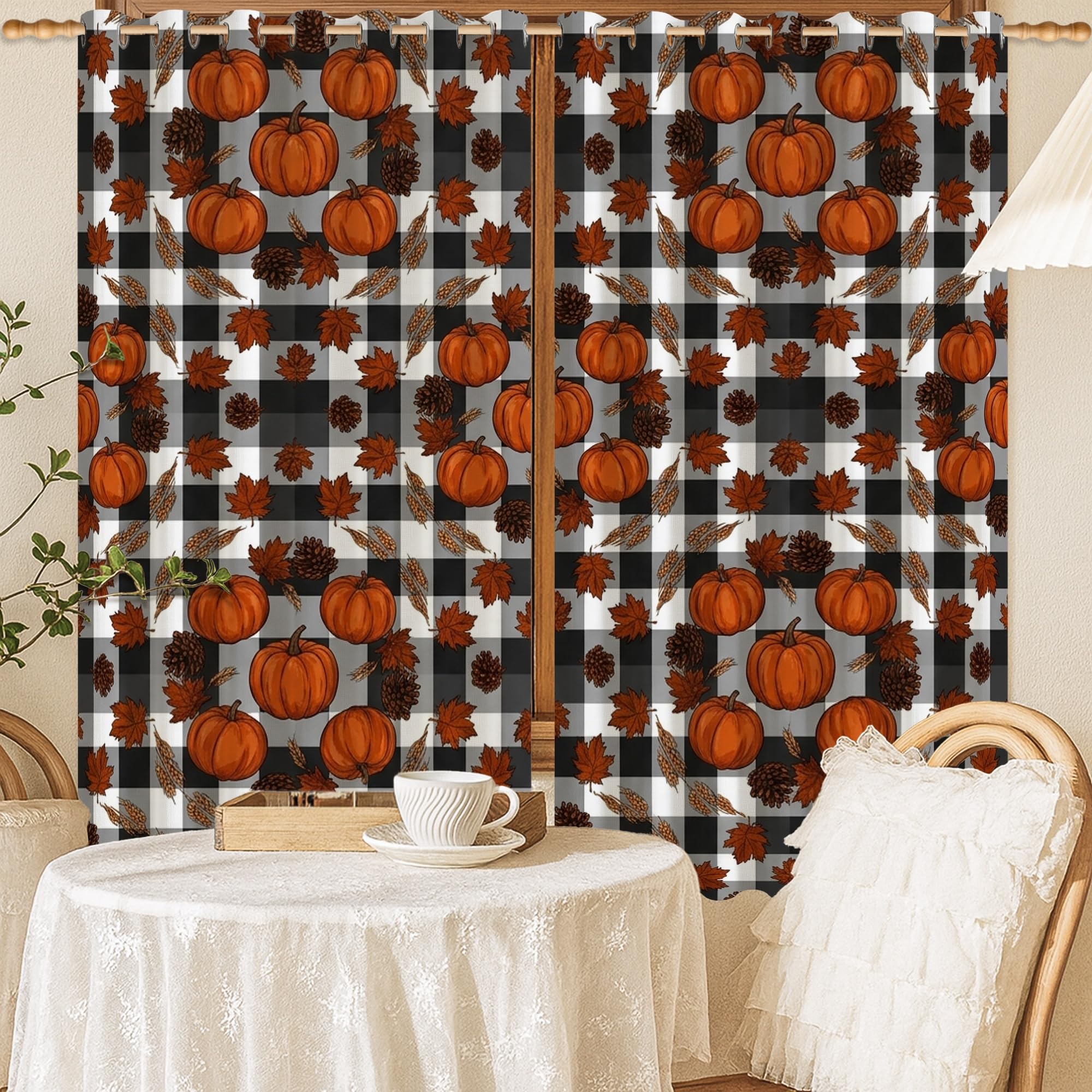 Rideaux occultants rustiques 132x137cm pour chambre d'enfant et couchage