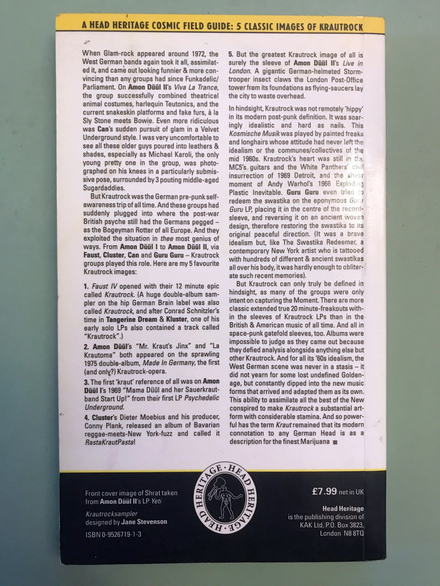 Krautrocksampler: One Head's Guide to the Great Kosmische Music - 1968 Onwards