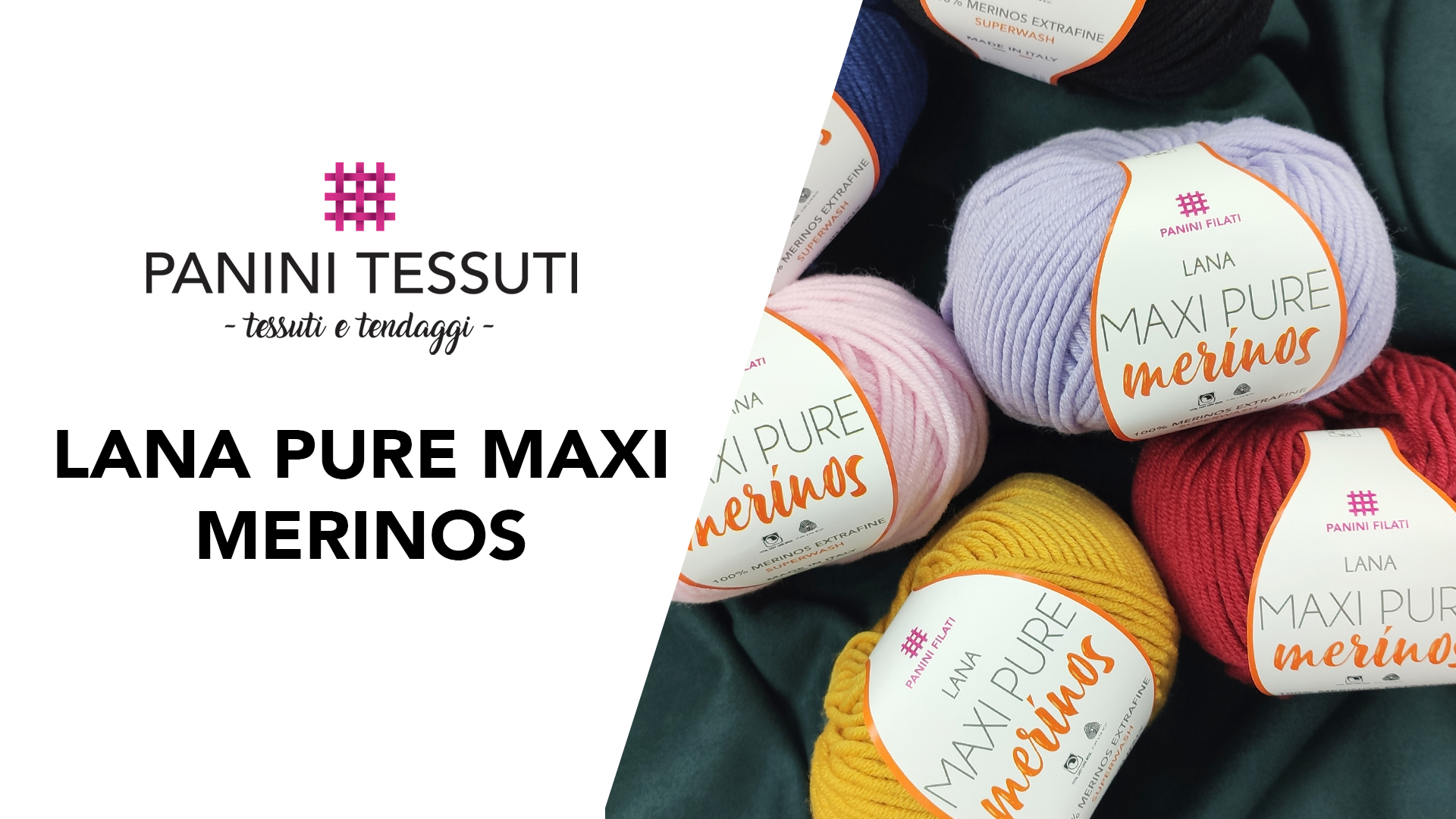 Panini Tessuti, Gomitolo Lana Maxi Pure Merinos - 50 g - 100