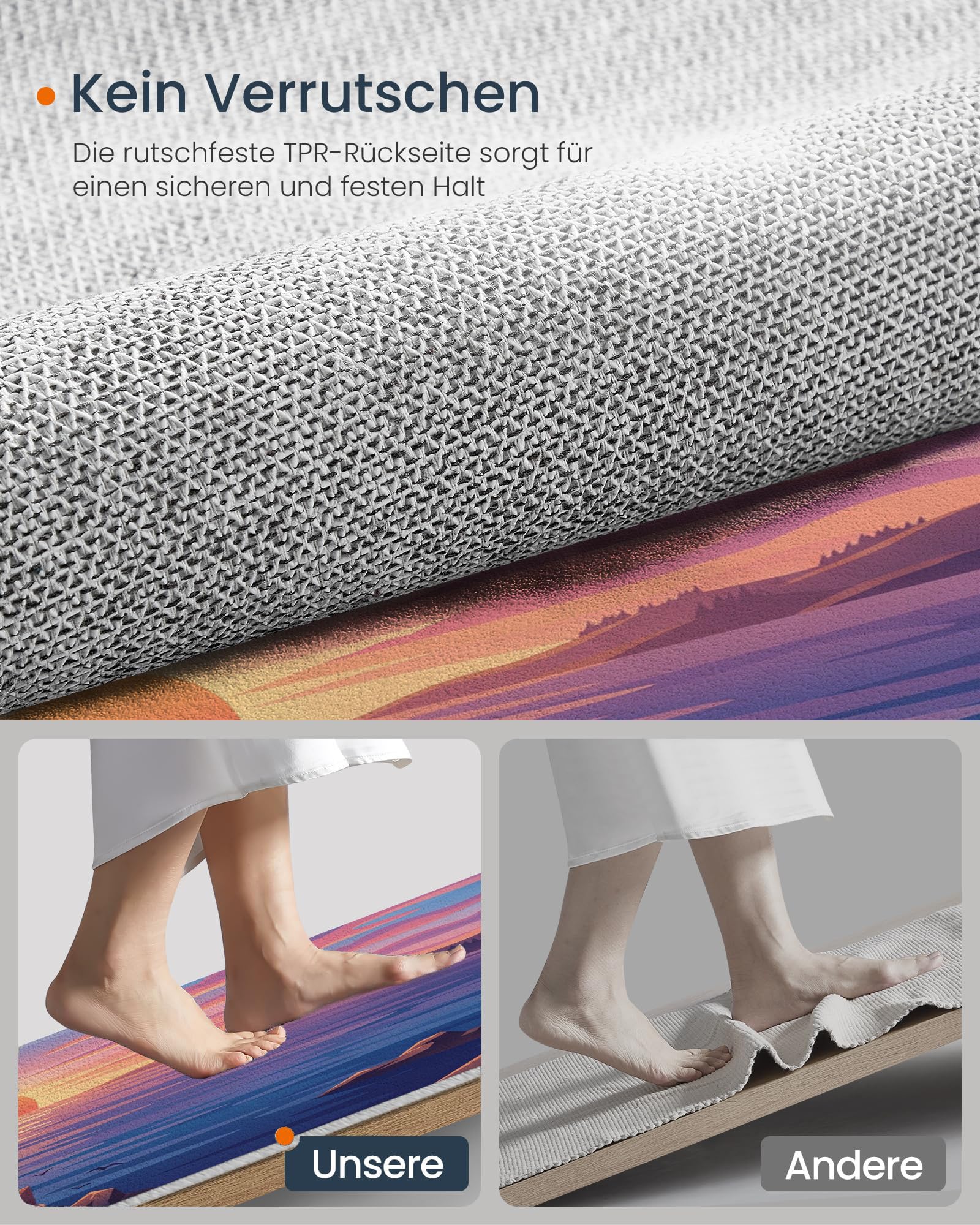 Violet Clair Paysages De Rêvepaillasson Durable Et Antidérapant Retient L’Eau Et Les Saletés Facile À Nettoyerpaillasson Interieur80X120 Cm Tapis D'Entrée Antidérapant