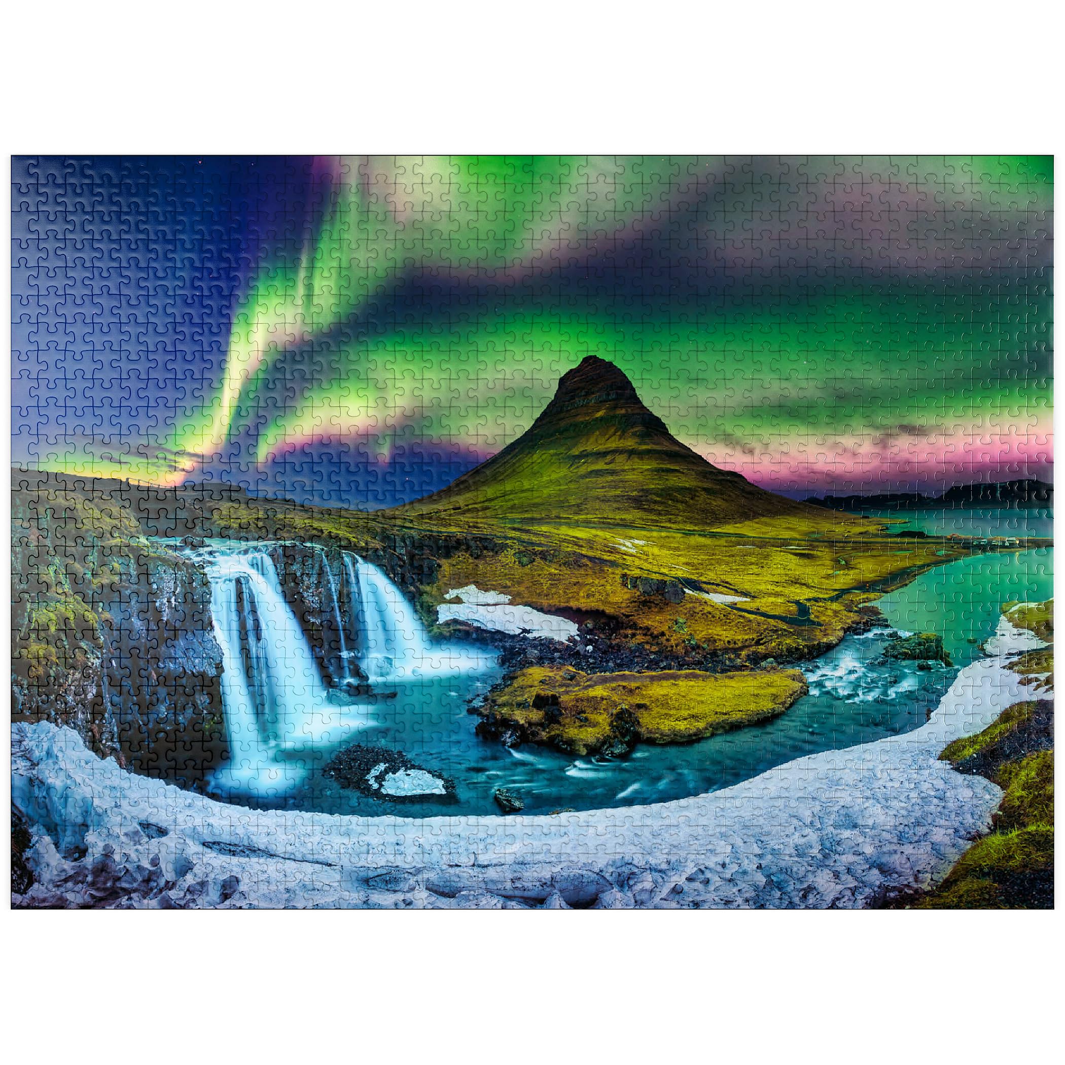 Amazon.com: MyPuzzle Northern Lights Aurora Borealis At Kirkjufell