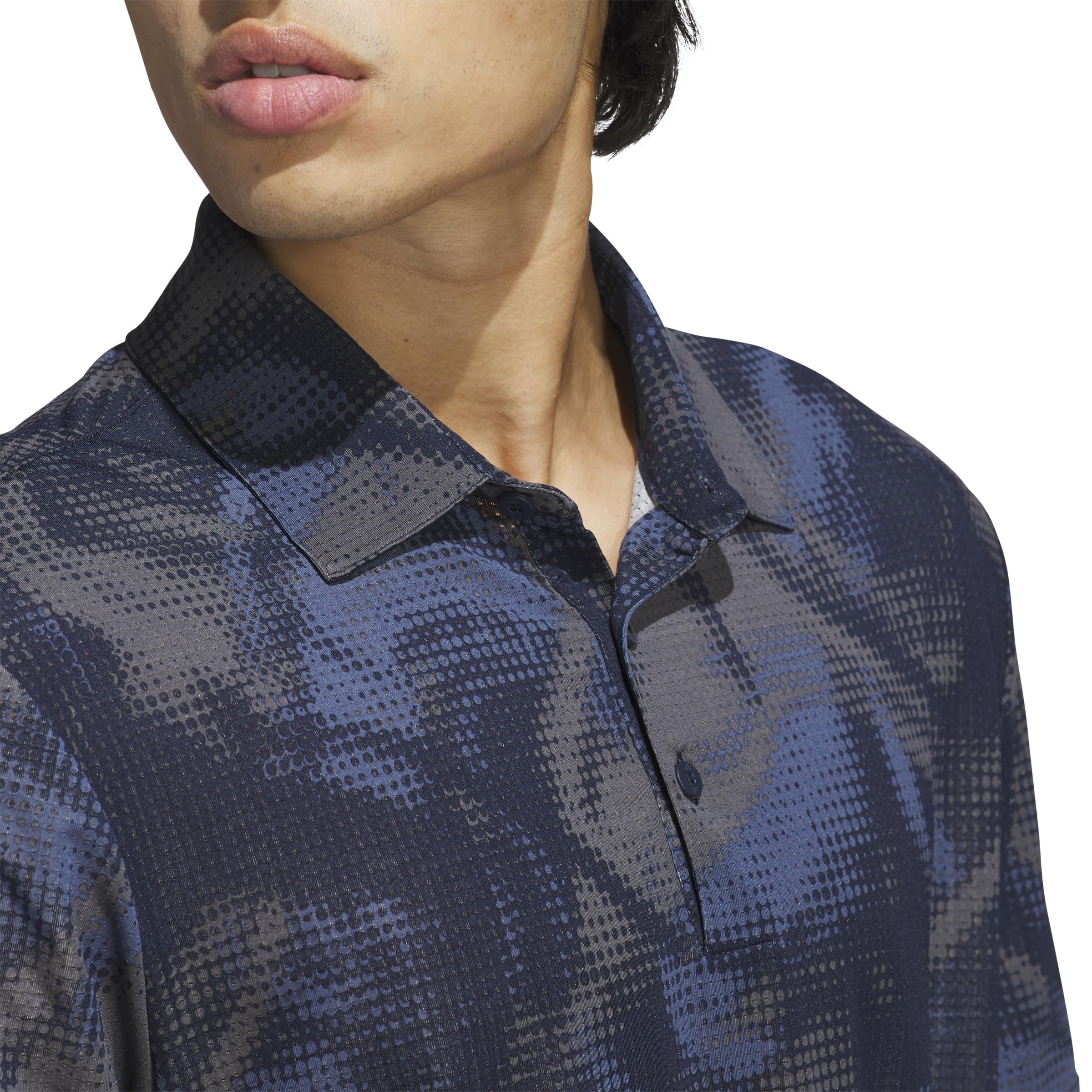 adidas Męska koszulka polo z nadrukiem Ultimate365, granatowa, M, Granatowy Collegiate Navy, M