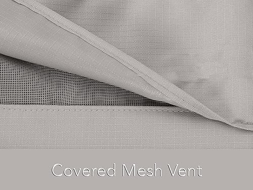 Miniatura 5 de Covermates Funda para parrilla de isla, poliéster resistente, resistente a la intemperie, ventilación de malla, parrilla y calefacción, gris Ripstop