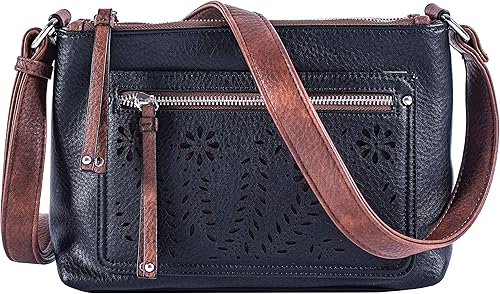 Lady Conceal Bolso de transporte oculto para mujer - Hailey Crossbody con bloqueo YKK oculta y funda universal para pistola