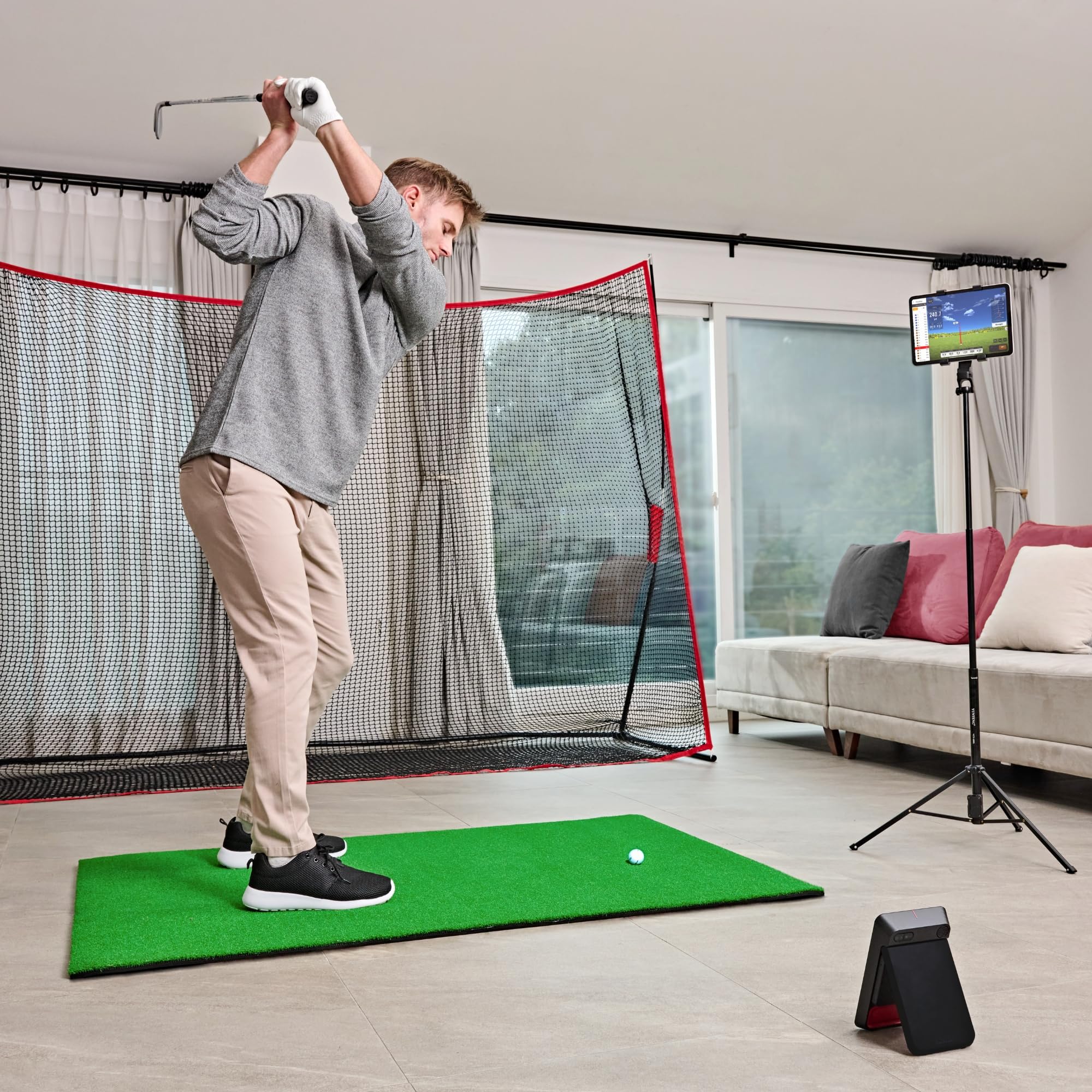 Voice Caddie SC4 Pro Monitor de Lanzamiento de Golf Simulador 3D con Funda Oficial