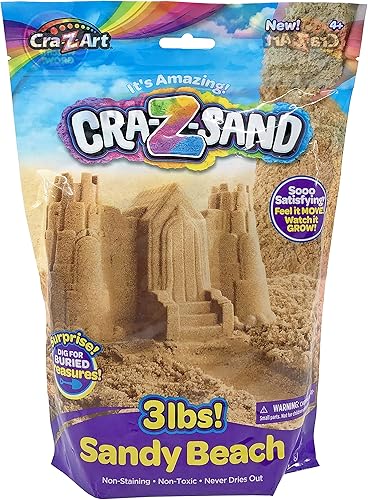 CRA-Z-Sand - Bolsa de arena de playa de 3 libras, divertido juguete sensorial con herramientas para mayores de 4 años