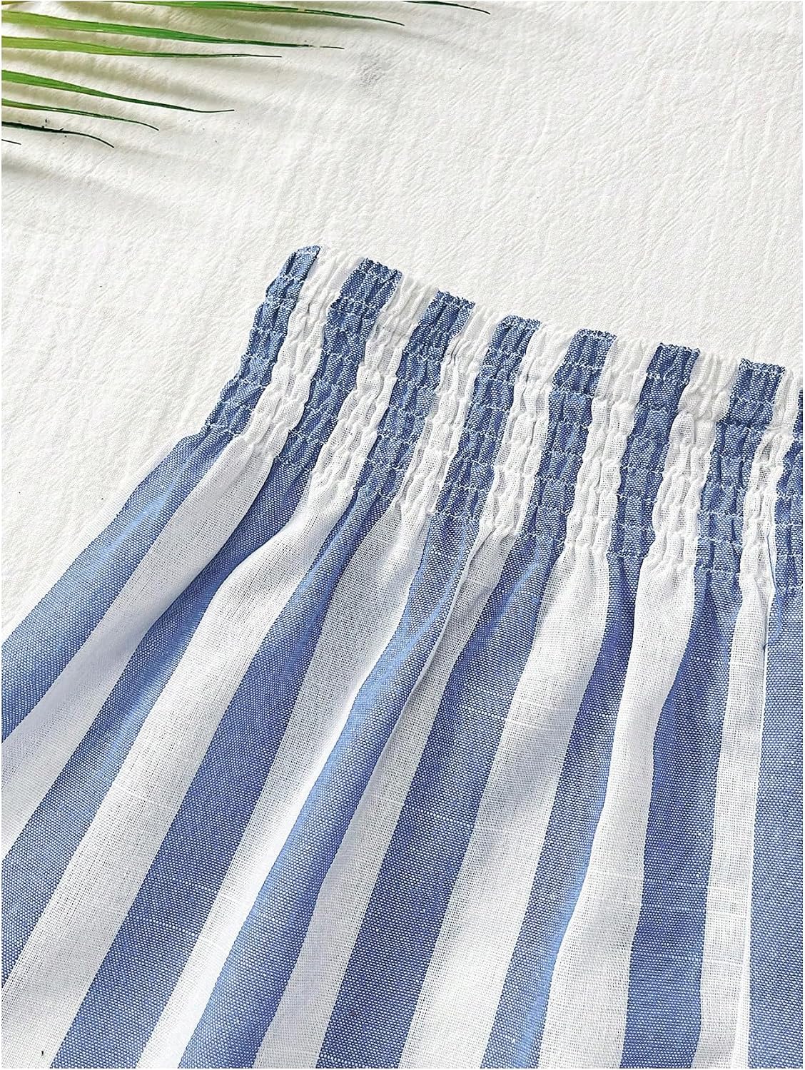 SweatyRocks Women's Striped Wide Leg Shorts Paperbag High Waisted Casual Linen Shorts