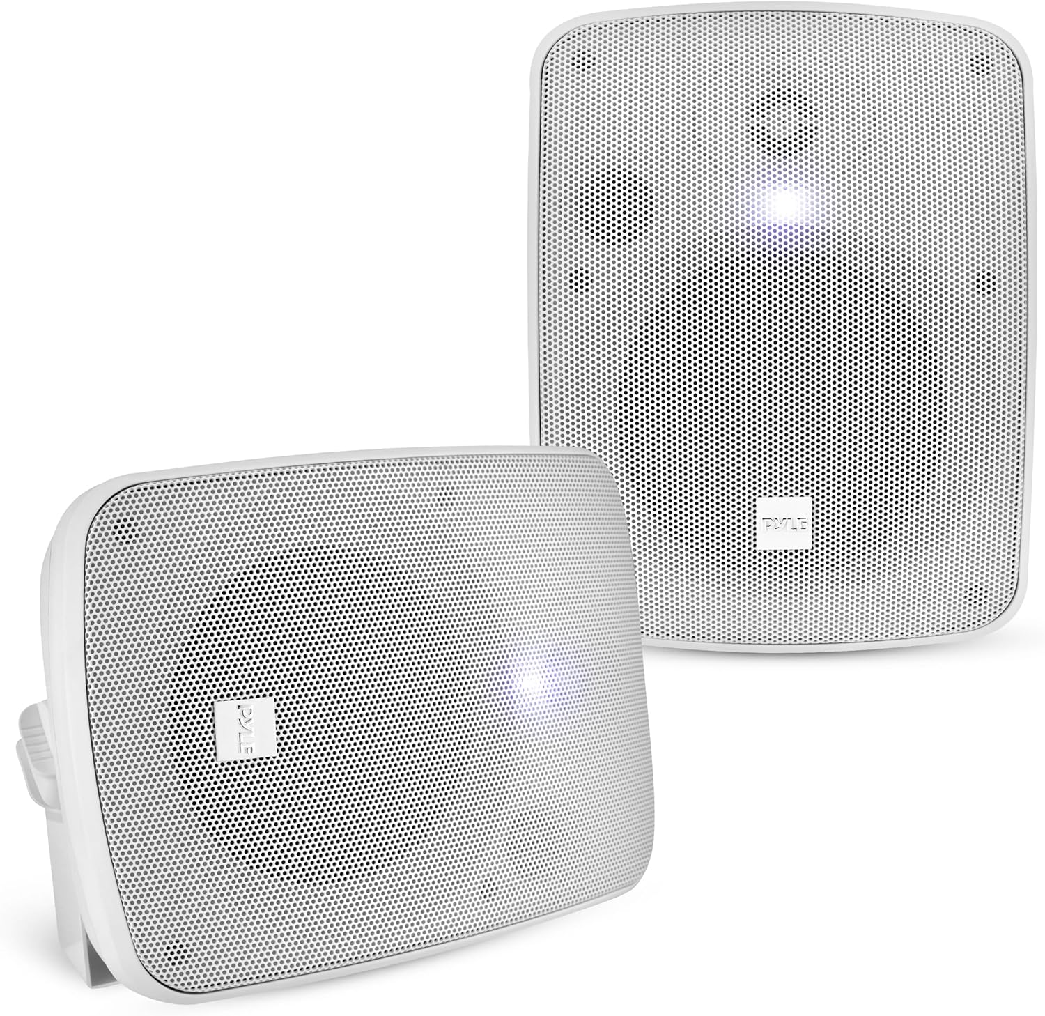 Pyle Outdoor 5.25" Wireless Bluetooth Speaker - 2-Way Waterproof Weatherproof Wall/Ceiling Mounted Dual Speakers with Heavy Duty Grill, Universal Mount, for Patio and Indoor Use (Pair)