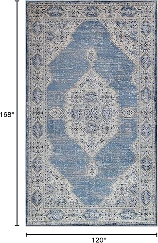 Miniatura 2 de SUPERIOR Alfombra interior perfecta para sala de estar, madera dura, cocinacomedor, oficina, dormitorio, entrada, respaldo de algodón, medallón