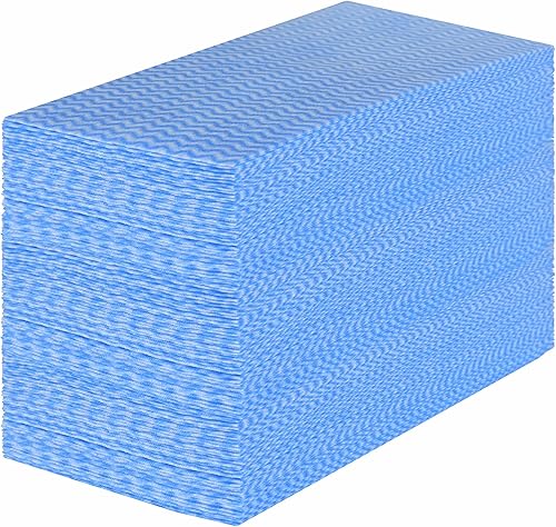 JINYUDOME Handi Wipes - Toallitas reutilizables, rollo de toallas de limpieza desechables de cocina color azul, tela J resistente, 100 unidades