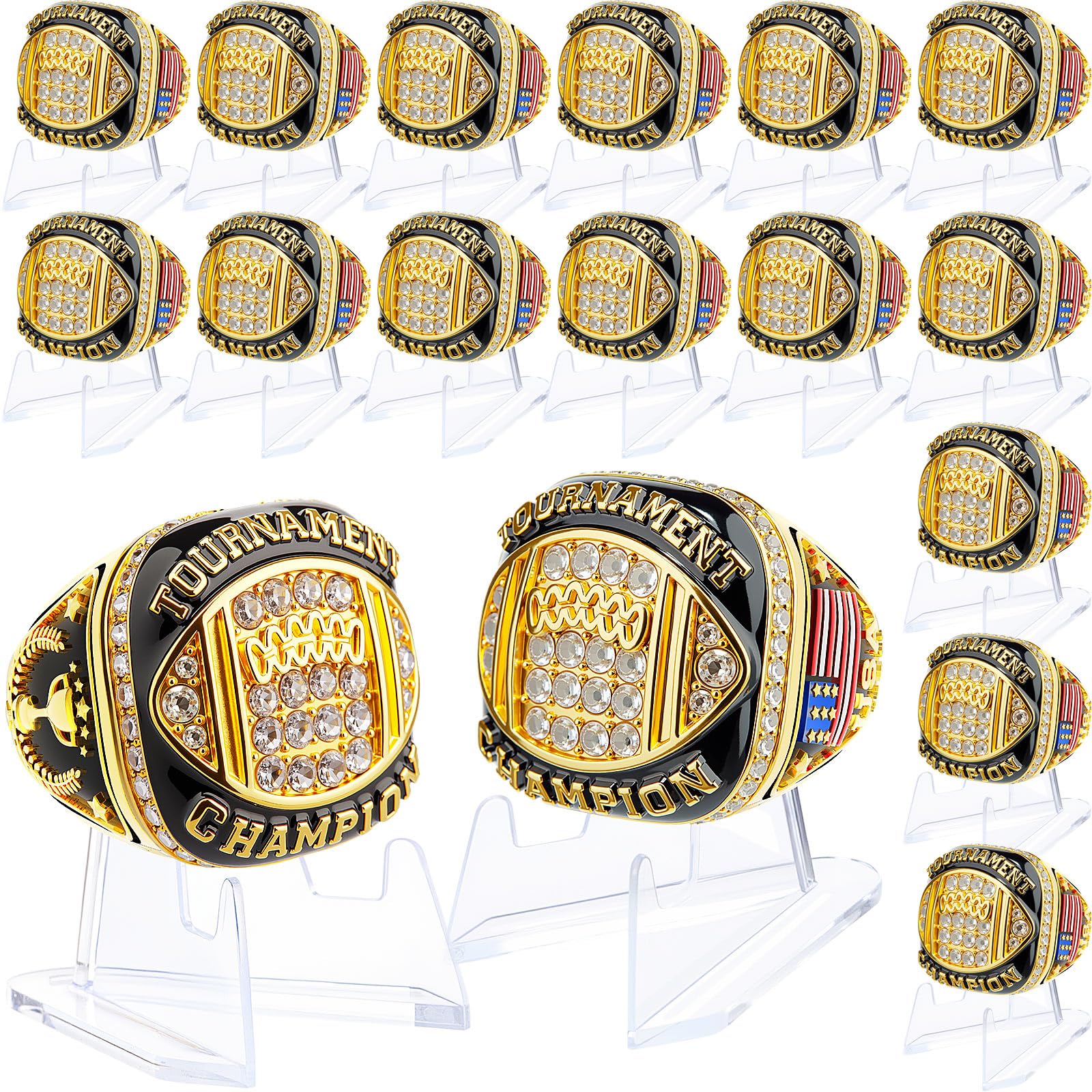 Photo 1 of Misdary Football Championship Rings - Set of 16