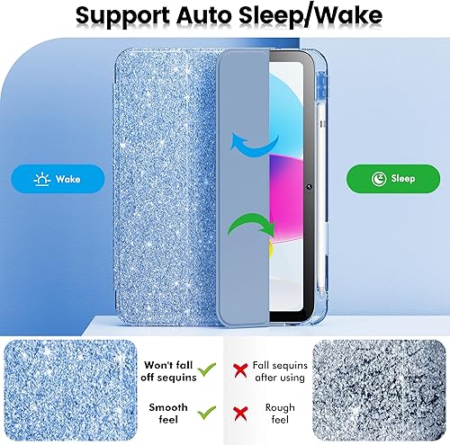 Miniatura 5 de INFILAND Funda compatible con iPad A16 de 11 generación de 11 pulgadas 2025, funda para iPad de 10 generación de 10.9 pulgadas, cubierta con