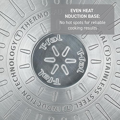 Miniatura 6 de T-fal Juego de utensilios de cocina gourmet de acero inoxidable 20 piezas esenciales de cocina, compatibles con inducción, aptos para lavavajillas,