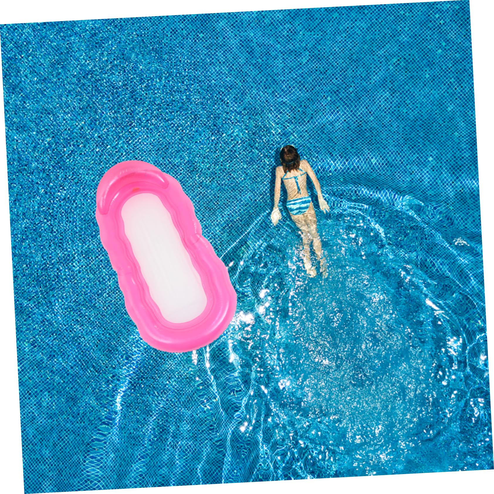 Milisten Chaise Flottante Gonflable gonflables de Piscine pour Enfants flotteurs pour la Piscine Chaise Longue Gonflable hamac Flottant Chaise Longue Flottante sur l'eau PVC Rose