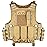 MGFLASHFORCE Tactical Airsoft Vest Adjustable Modular Paintball Vest (Tan)