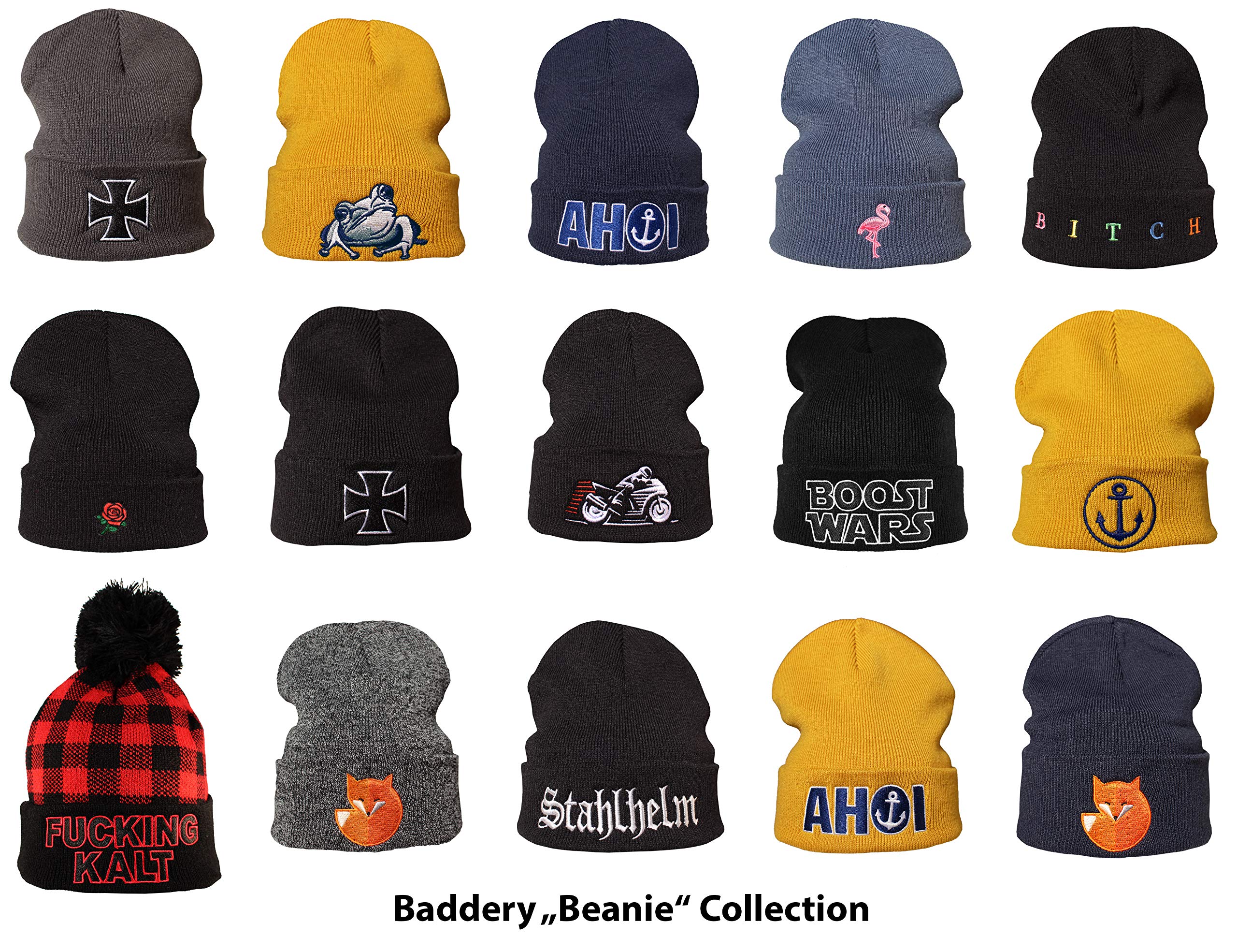Berretto: Cinghiale - Caccia - Cacciatore/Berretto di Lana/Berretto Invernale/Beanie/Berretto/Cappello/Berretto Caccia/Unisex/Berretto Sci/Berretto Ricamo/Regalo Cacciatore