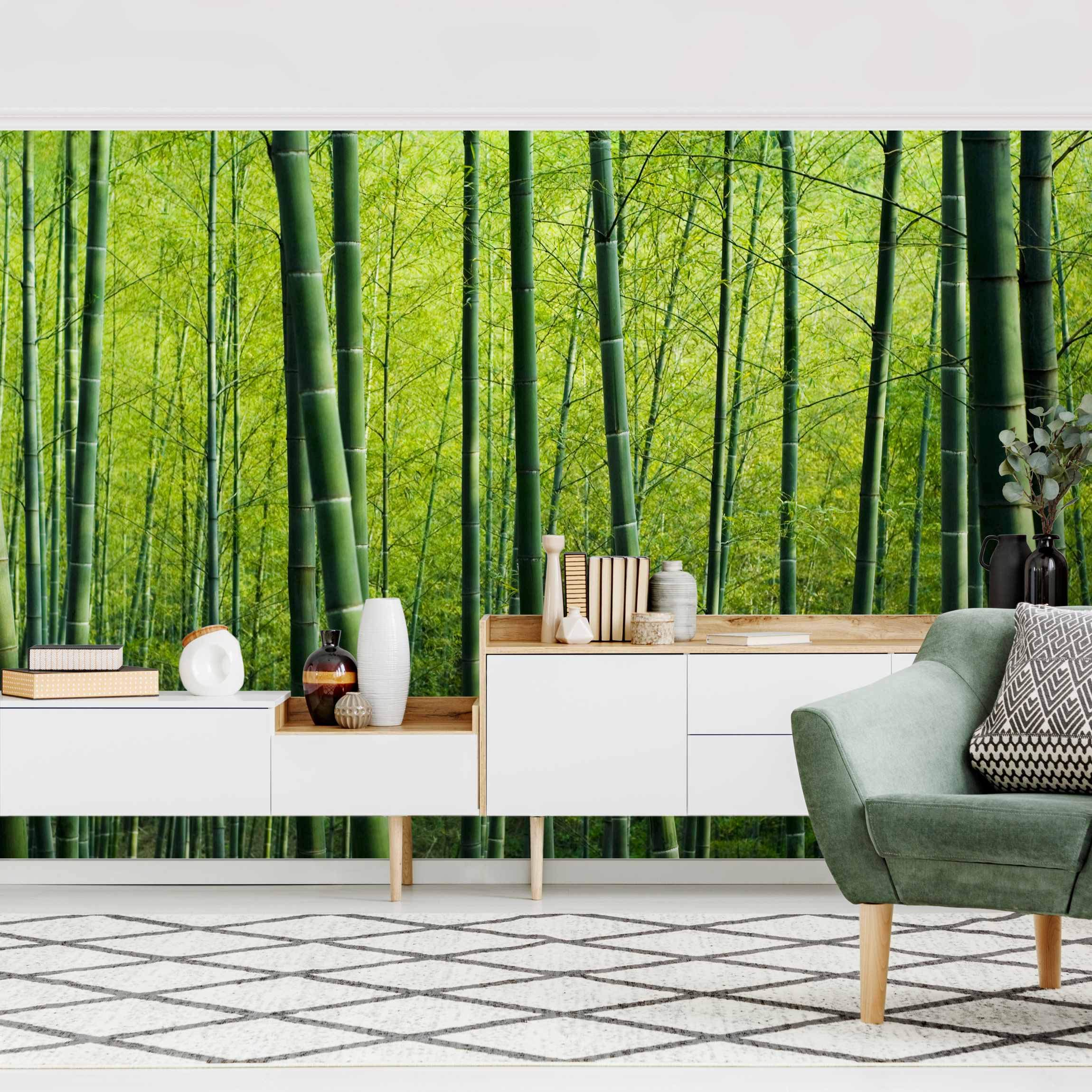 Non-Woven Wallpaper Bamboo Forest Wide, 74.8 x 113.4 inches - - Amazon.com