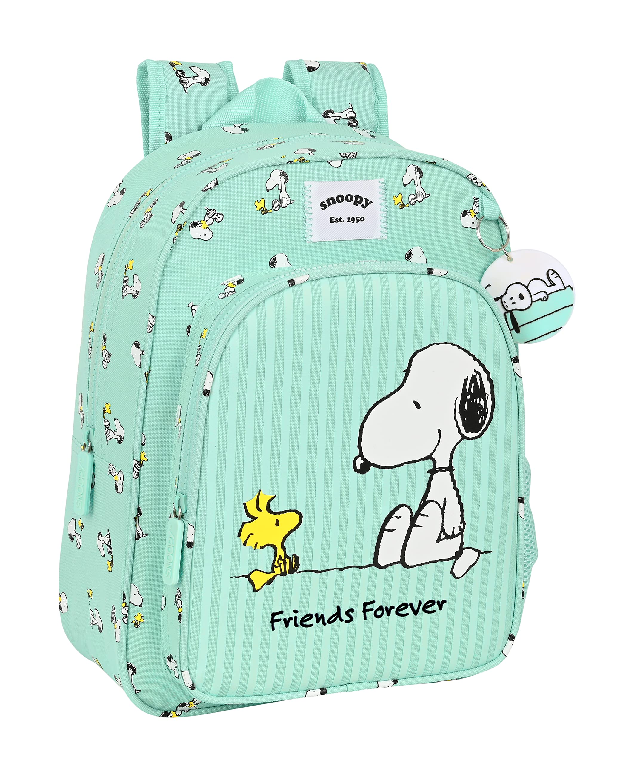 Safta Mochila Safta Escolar Infantil Animada de Snoopy Friends Forever, 260x110x340 mm