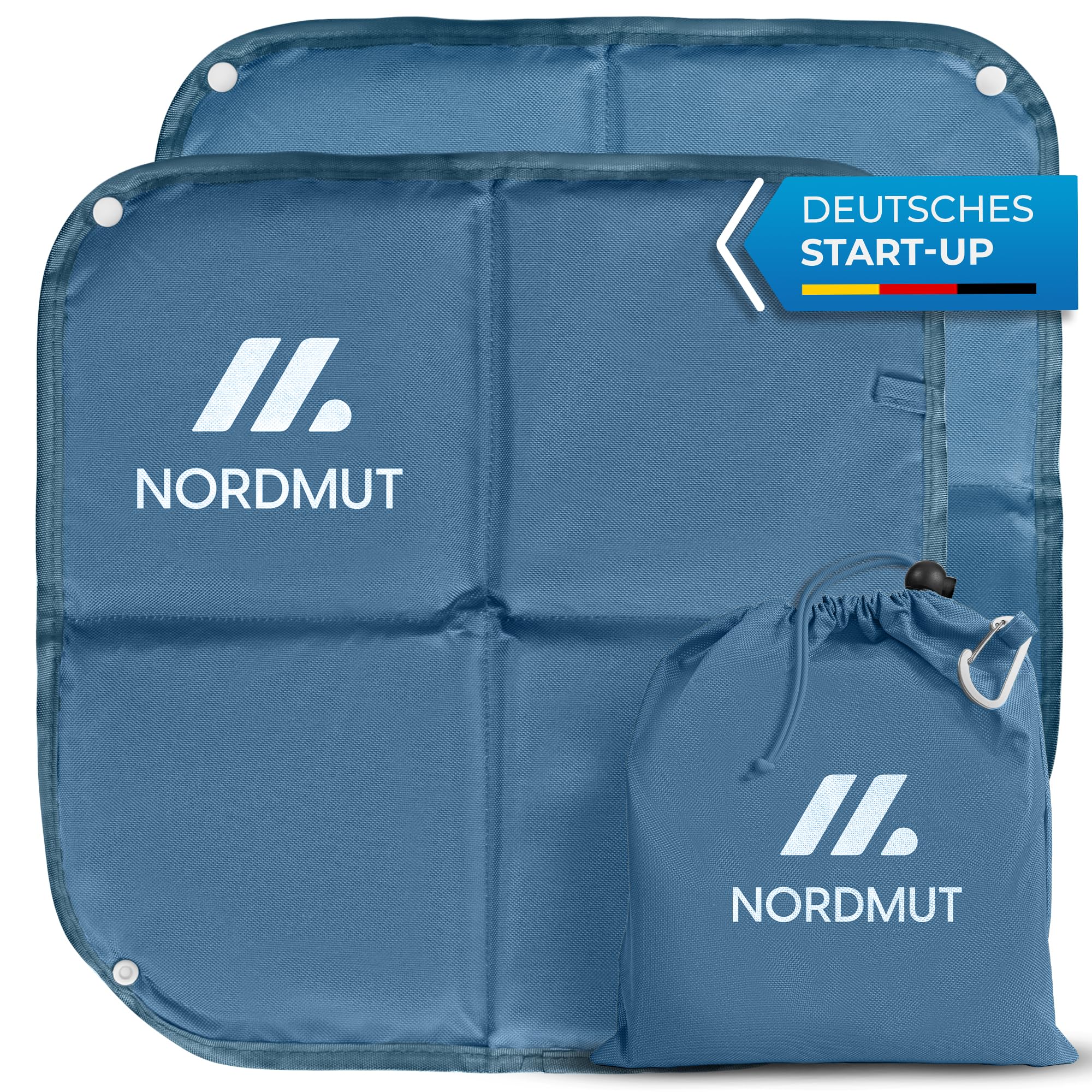 NORDMUT® Leichtes Sitzkissen Outdoor faltbar - Komfortable Sitzunterlage Outdoor - Wasserdichtes Sitzkissen mit zuverlässigen Schutz vor Kälte & Schmutz für Camping, Wandern oder Stadion