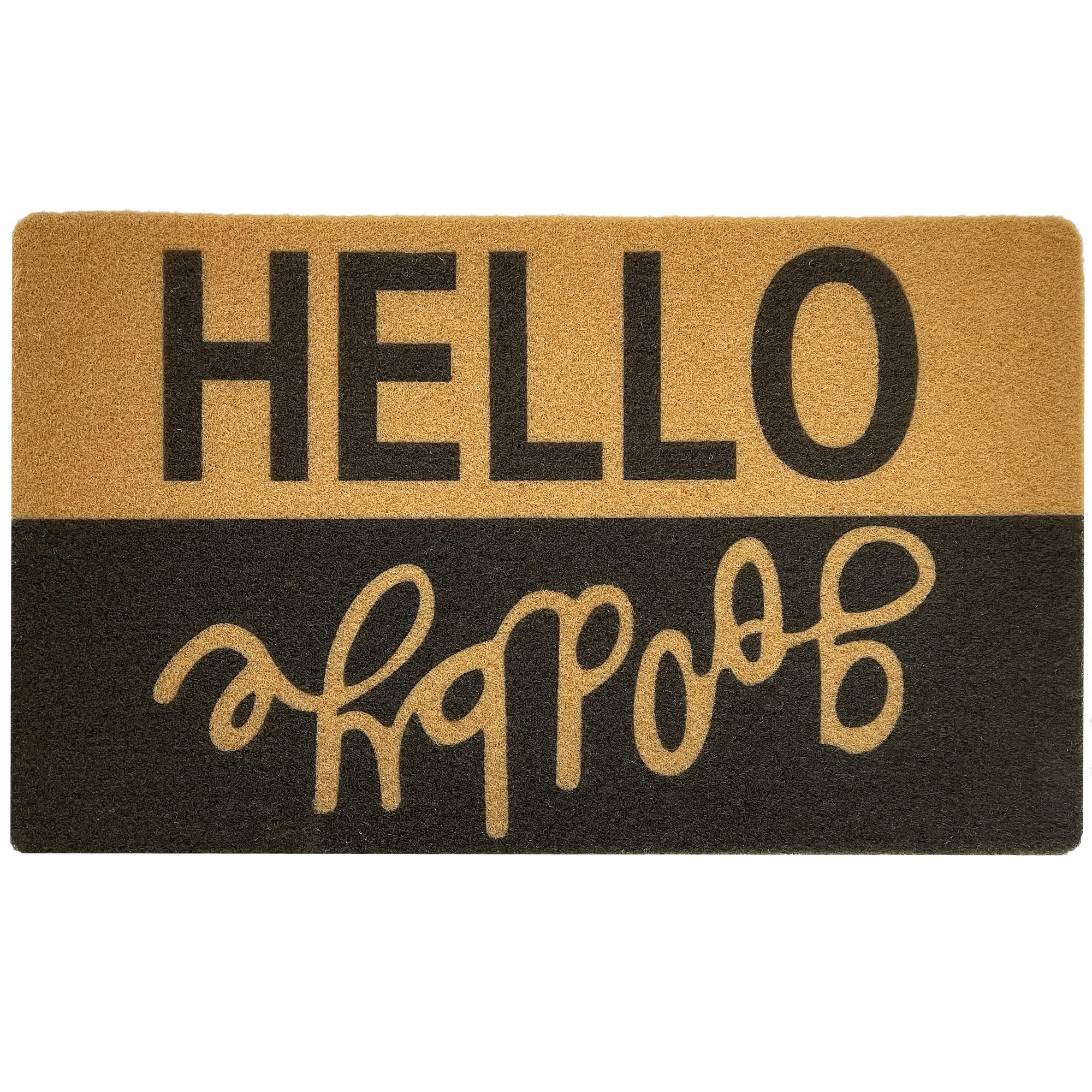 LEVINIS Front Door Mat 29.5×17 Inch Coir Hello Mat Non Slip Rubber Back Doormat for Outdoor and Indoor Use