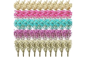 BABY BREATH FLOWERS: 50 Stems Dried Baby's Breath Gypsophila Bouquets